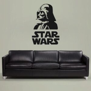 darth vader star wars wall decal on white wall