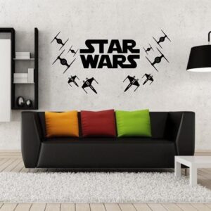 star wars sign x wings fighters wall decal on white wall