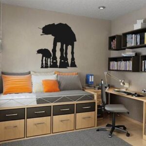 at -at walker star wars wall decal on white wall