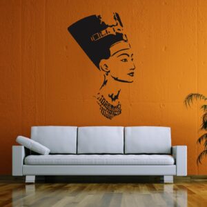 nefertiti egypt themed wall decal gamer sticker on white wall