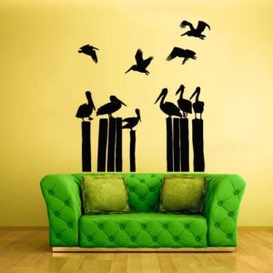 pelicans wall decal gamer sticker on white wall