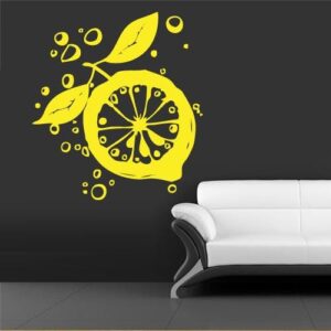 lemon wall decal gamer sticker on white wall
