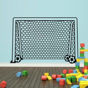 soccer gate football wall decal on white wall