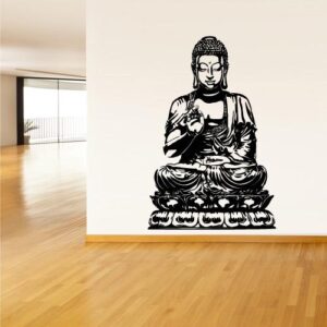 buddha yoga boho wall decal gamer sticker on white wall