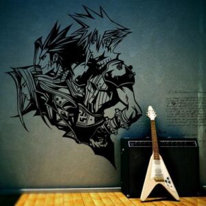 anime s38 wall decal gamer sticker on white wall