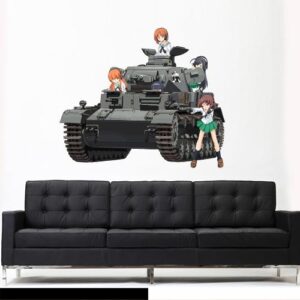 anime girls und panzer wall decal kids room sticker on white wall