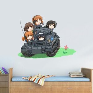 anime girls und panzer wall decal kids room sticker on white wall