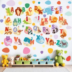 alphabet animals kids wall decal on white wall