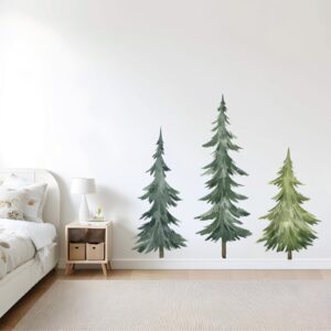 pine trees wall decal vinyl sticker on white wall
