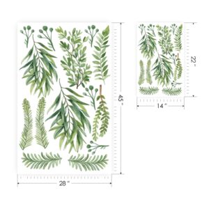 greenery leaves grass tropical wall decal vinyl sticker — full view