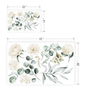 mirror flowers wall decal vinyl sticker — full view