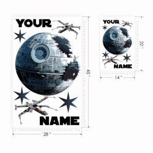 star wars name custom kids personalized wall decal — full view