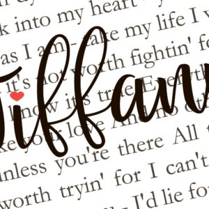 custom song lyrics for couple personalized wall decal premium photo paper peel and stick