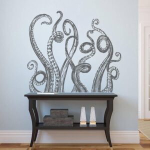 octopus tentacles wall decal on white wall
