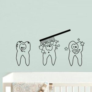 teeth dental clinic decor wall decal gamer sticker on white wall