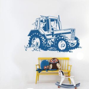 tractor farm decor wall decal gamer sticker on white wall