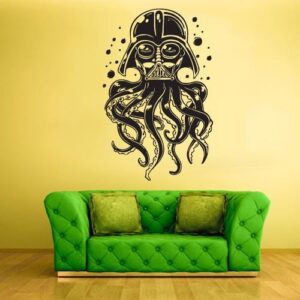 darth vader tentacles octopus wall decal on white wall