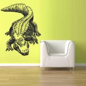 crocodile alligator wall decal gamer sticker on white wall