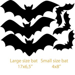 halloween bat window pack bat decoration h1 wall decal — full view