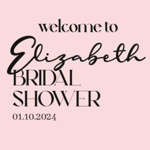 bridal shower welcome sign wall decal kids room sticker — full view