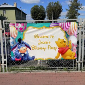 winnie the pooh personalized wall decal kids room sticker on white wall