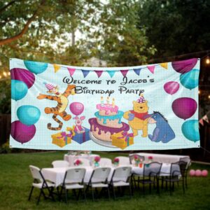 winnie the pooh personalized wall decal kids room sticker on white wall