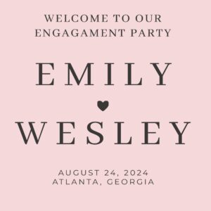 wedding mirror — custom names & personalized wall decal — full view