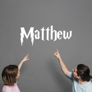 wizard name custom potter harry personalized wall decal installed in room