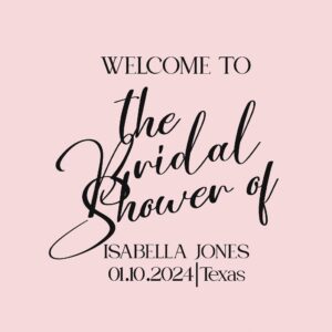 wedding mirror — names & welcome sign personalized wall decal — full view