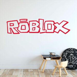 roblox sign gamer room decor wall decal on white wall