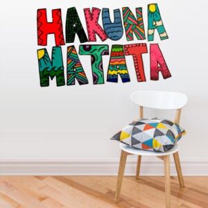 hakuna matata nursery lion king decor wall decal on white wall