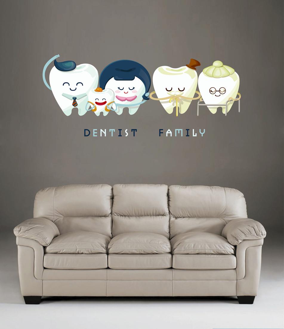 il fullxfull.7240361992 o3vt.jpg dentist family – cute tooth for dental office, wall decal on white wall