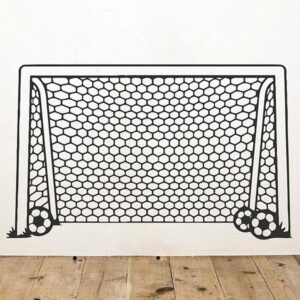 soccer goal – football with net and balls, sports wall decal on white wall