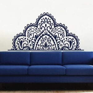 mandala – boho for bedroom headboard, living room wall decal on white wall