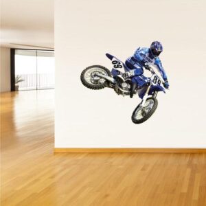 motocross – dirt bike for boys room or party wall decal on white wall