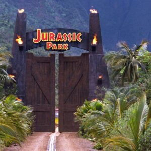 jurassic park aquarium background decor terrarium wall decal on white wall